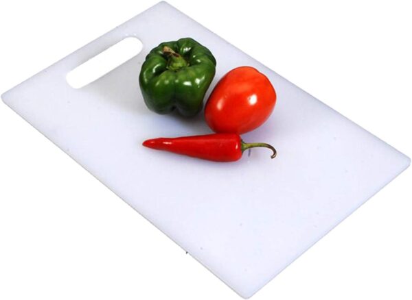 Textured White Chopping and Cutting Board with Handle