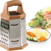 Stainless Steel Multi-Functional 6-Sided Vegetable Grater and Slicer