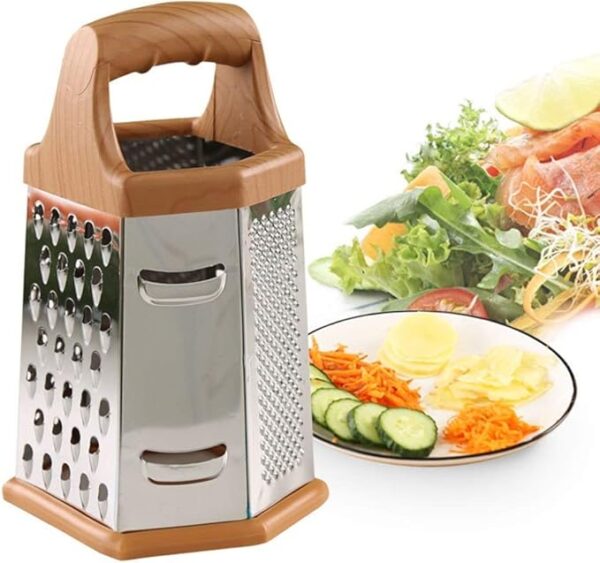 Stainless Steel Multi-Functional 6-Sided Vegetable Grater and Slicer