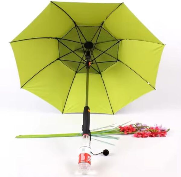 3 in 1 Cooling Umbrella UV Protection Sunshade with Built In Fan & Mist Spray for Summer, Travel & Hajj - Image 5