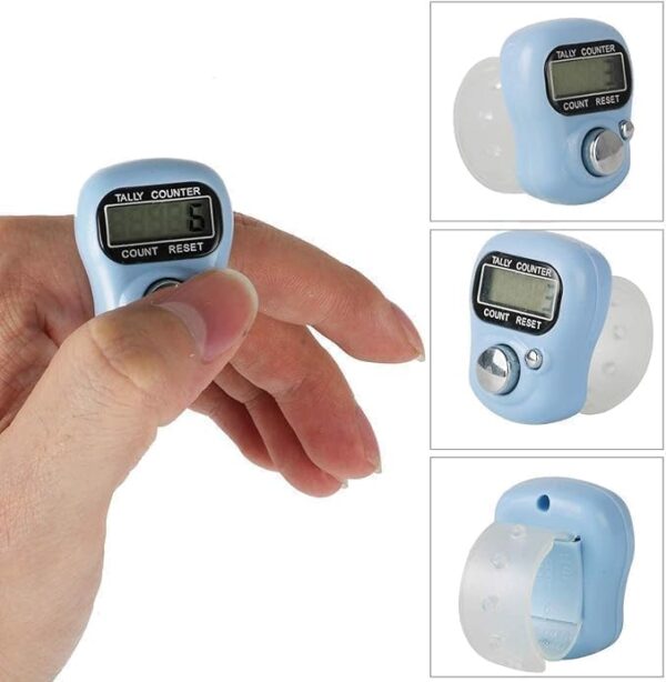 3 Mini LCD Finger Tally Counter Digital Hand Clicker for Tasbih, Sports, Inventory & Daily Counting Multicolour