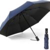 Compact Windproof Travel Umbrella Auto Open & Close, Sun and Rain Protection