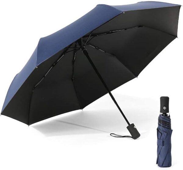 Compact Windproof Travel Umbrella Auto Open & Close, Sun and Rain Protection