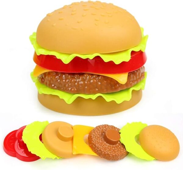 Mini Bites Pretend Fast Food Play Set Burger, Hot Dog, and Kitchen - Image 4