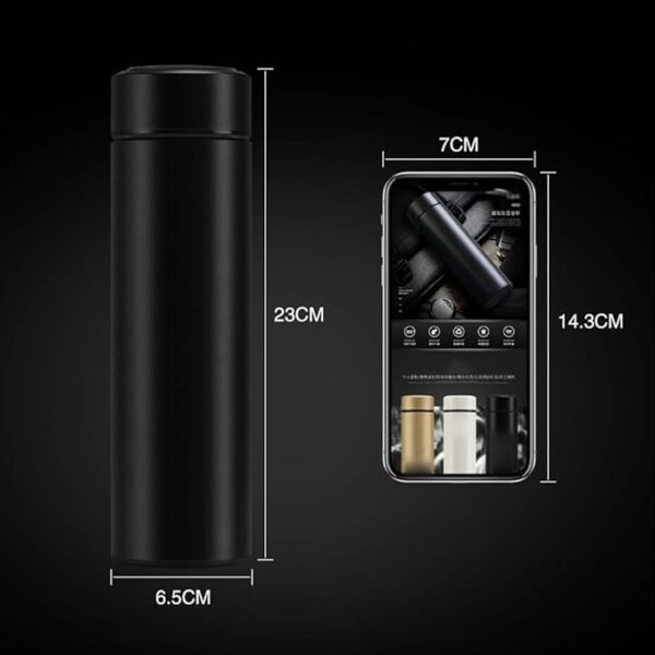 Smart LED Temperature Display Water Bottle Vacuum Insulated Stainless Steel Travel Mug - Image 3