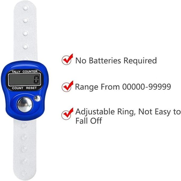 Digital Finger Tally Counter 5 Digit LCD Display with Reset Button for Counting, Golf, Knitting & More - Image 6