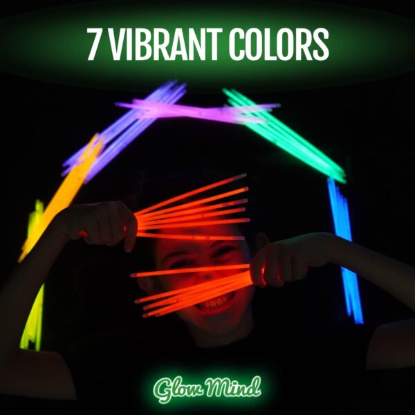 100 Pack Ultra Bright Glow Sticks Bracelets & Necklaces Party Kit - Image 2