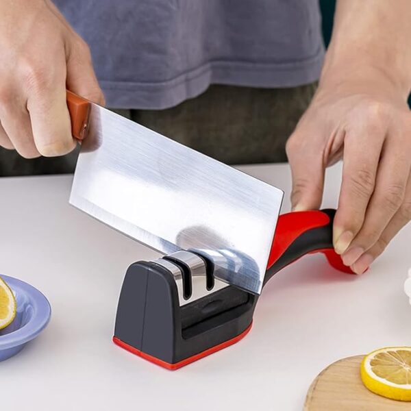 3 in 1 Handheld Knife & Scissor Sharpener Fast 3 Stage Blade Sharpener - Image 3