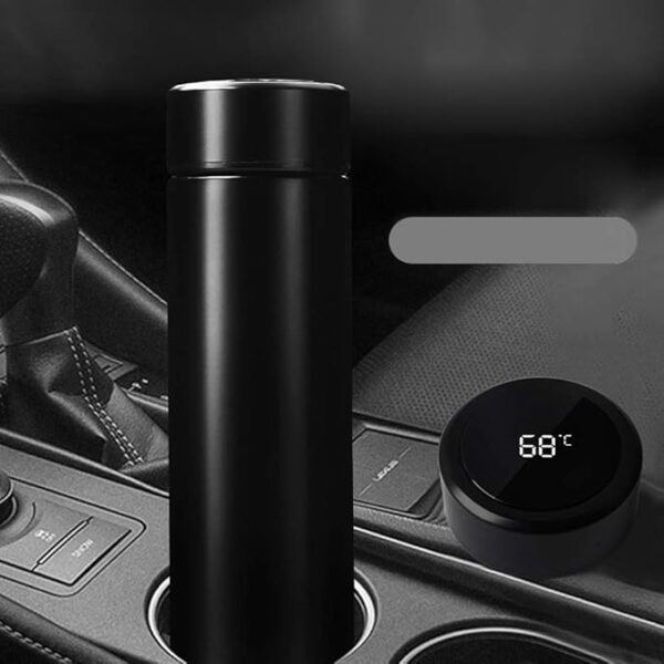 Smart LED Temperature Display Water Bottle Vacuum Insulated Stainless Steel Travel Mug - Image 6