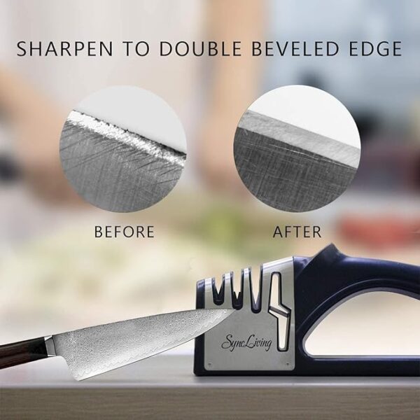 4 in 1 Knife & Scissors Sharpener Diamond, Ceramic,Tungsten Slots - Image 4