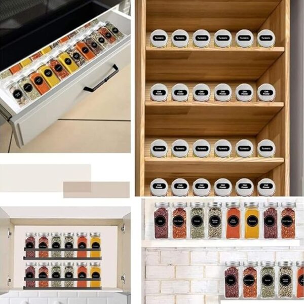 24 Piece Glass Spice Jar Set 120ml Bottles with Metal Lids, Labels & Funnel