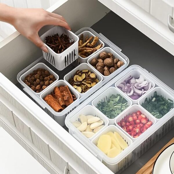 Fresh Keeper 6 Grid Herb & Veggie Saver Box