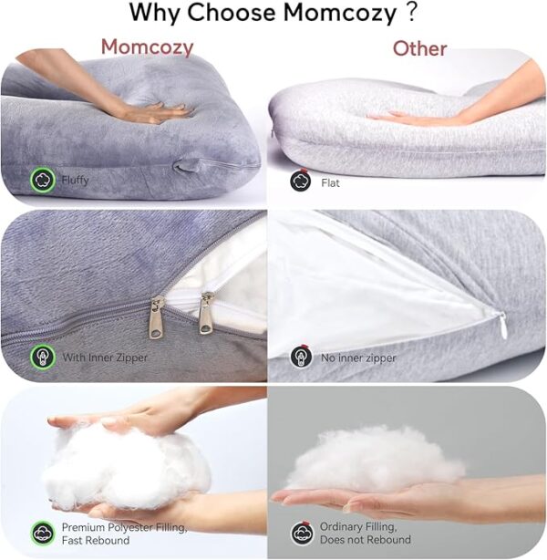 U Shaped Full Body Pregnancy Pillow  57 inch Maternity Support - Image 4