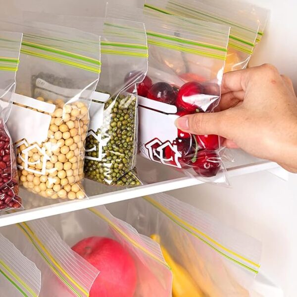 70 Piece Reusable Food Storage Bags Set Freezer & Ziplock Safe - Image 4
