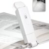Mini USB Book Light Foldable LED Reading Lamp for Bedtime Bookworms (White)