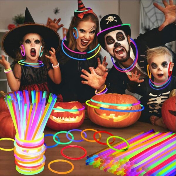 100 Pack Glow Sticks Party Kit Neon Bracelets & Necklaces - Image 7