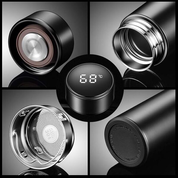 Smart LED Temperature Display Water Bottle Vacuum Insulated Stainless Steel Travel Mug