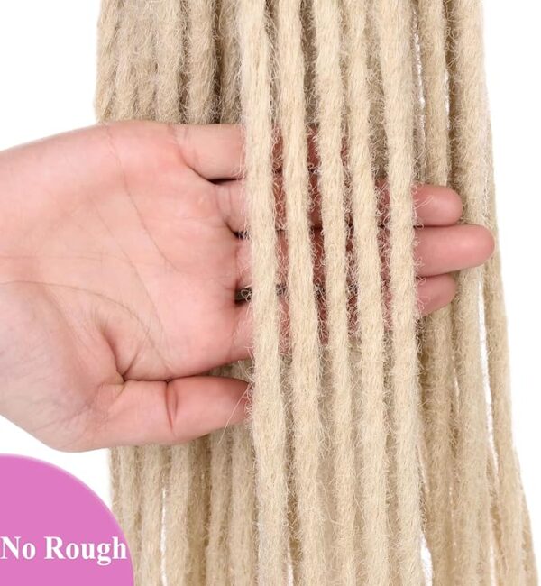Ombre Dreadlock Extensions Synthetic Crochet Brown Blonde - Image 3