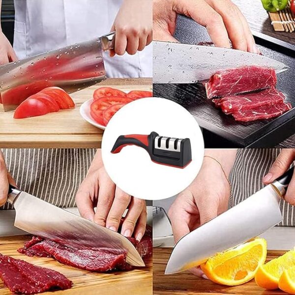 3 in 1 Handheld Knife & Scissor Sharpener Fast 3 Stage Blade Sharpener - Image 6